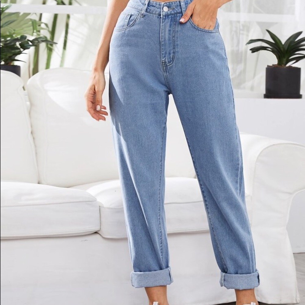 Brand new high rise mom jeans